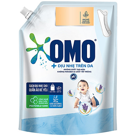 Túi Nước Giặt OMO Dịu Nhẹ Trên Da 2.9kg