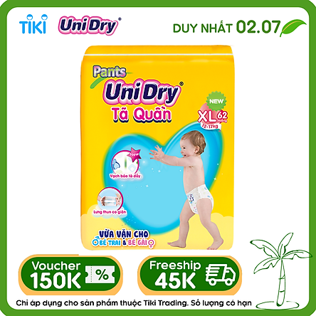 Tã Quần Unidry Ultra Jumbo XL62 (62 Miếng)