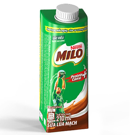 Sữa lúa mạch Nestlé MILO teen protein canxi (24x 210 ml) + Tặng túi du lịch