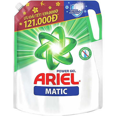 Combo 2 Túi Nước Giặt Ariel Matic Đậm Đặc (2.3kg/ Túi)