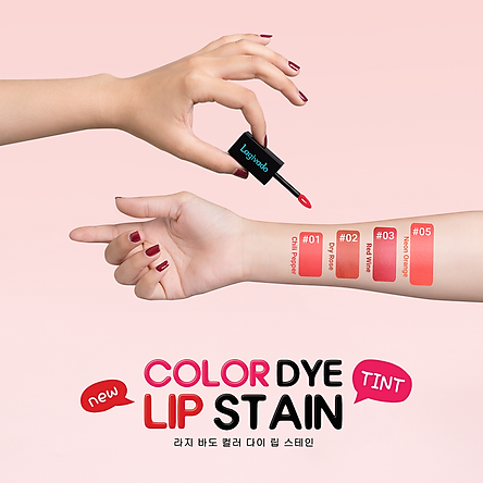 Son kem lì lên màu chuẩn, lâu trôi Hàn Quốc Lagivado Color Dye Lip Stain dạng nước 4,5 gram – 04 màu son