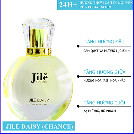 Nước hoa nữ cao cấp chính hãng Jile Daisy 50ml (Chance) với hương thơm nồng nàng, quý phái