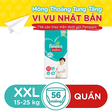 Tã Quần Pampers Giữ Dáng Mới Gói Cực Đại M74/XL62/XXL56/L68