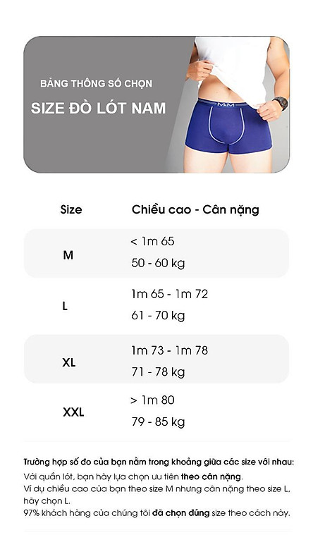 Combo 3 quần lót nam sợi cotton Organic mềm mịn thoáng mát co giãn 4 chiều MRM Manlywear (TẶNG Đôi Tất Nam Cao Cấp màu ngẫu nhiên)