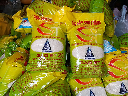 Gạo Thơm ST25 Túi 5Kg - Đạt Giải Gạo Ngon Nhất Thế Giới Năm 2019 tại Manila -  Đặc Sản Sóc Trăng