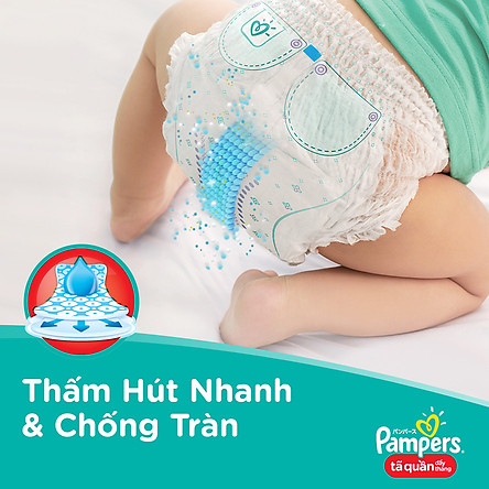 Tã Quần Pampers Giữ Dáng Mới Gói Cực Đại M74/XL62/XXL56/L68