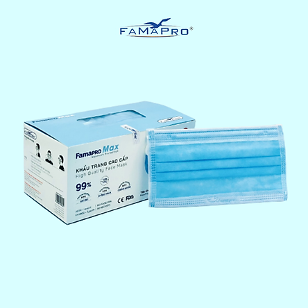 [[ Xuất Khẩu Mỹ ]] - Khẩu Trang Y Tế Cao Cấp FAMAPRO - 4 Lớp Kháng Khuẩn / 99% Lọc Khuẩn, Bụi, Virus Tốt Nhất / Người Lớn - [ CB1 - MAX - HỘP ]