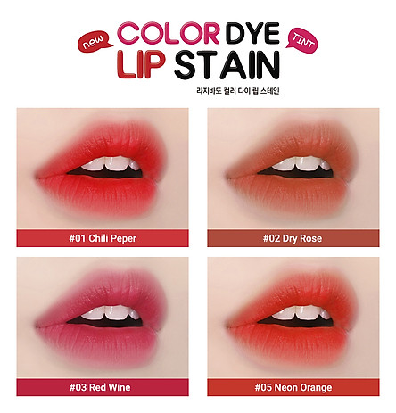 Son kem lì lên màu chuẩn, lâu trôi Hàn Quốc Lagivado Color Dye Lip Stain dạng nước 4,5 gram – 04 màu son