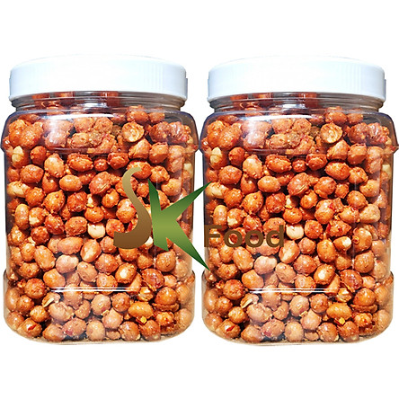 1KG ĐẬU PHỘNG RANG TỎI ỚT THƠM NGON ( 2 HŨ 500G)