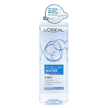 Nước tẩy trang Loreal Micellar Water 3-in-1 Refreshing Even For Sensitive Skin