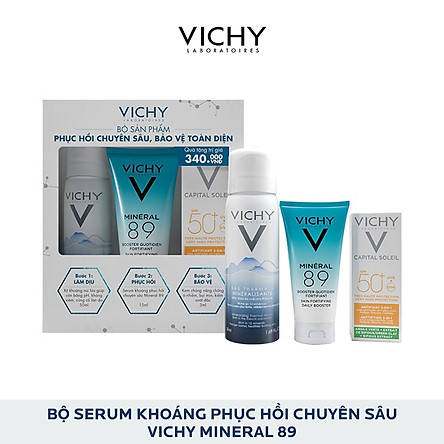 Bộ Sản Phẩm Serum Khoáng Phục Hồi Chuyên Sâu VICHY Mineral 89