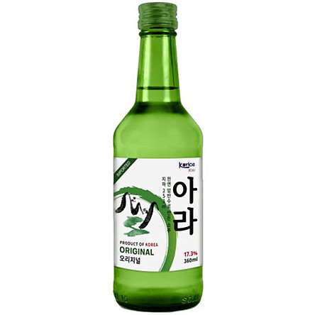 Rượu Soju H&agrave;n Quốc Korice 17.3% (360ml) Kh&ocirc;ng hộp