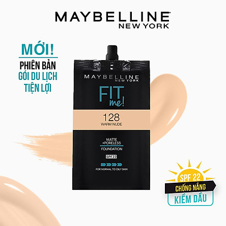 Kem Nền Mịn Nhẹ Kiềm Dầu Fit Me Maybelline New York Matte Poreless Foundation Gói nắp vặn 5ml