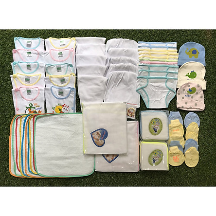 Set Đồ Sơ Sinh Trọn Gói Chuẩn Hàng Cotton