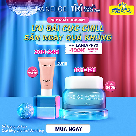 [Độc quyền Tiki] Bộ Sản Phẩm Kem Dưỡng Trắng Da Làm Mờ Đốm Nâu LANEIGE Radian-C Cream 30ml Tặng 30ml