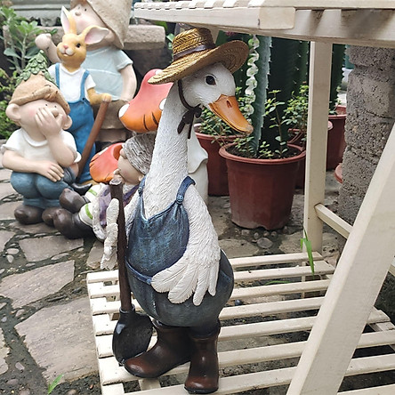 Duck Statues For Garden Figures Resin Animal Sculpture Home Decor Modern Outdoor Or Indoor Art Crafts Pond Decoration Tiki Duck Statues For Garden Figures Resin, Outdoor Figures For The Garden