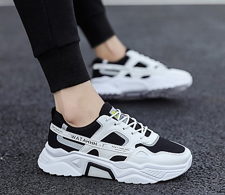 Giày nam, giày sneaker thể thao nam phản quang tăng chiều cao đế đôn 5cm mẫu mới phong cách trẻ QA346