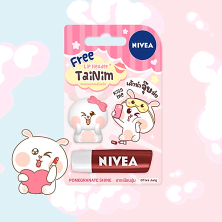 Son Dưỡng Môi Nivea Pomegranate Shine Caring Lip Balm - Tặng Kèm Ốp Son - 85207