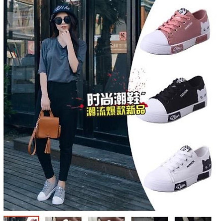 Giày sneaker nữ thể thao - Giày cho.se đế chống trơn - Phối đồ dễ dàng