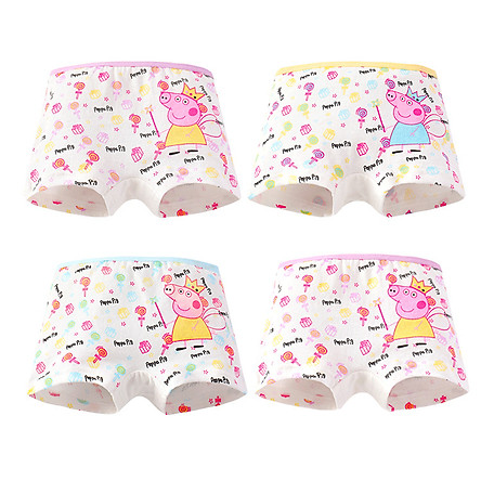 Set 04 Quần Chip Đùi Họa Tiết Hoạt Hình, Công Chúa Dễ Thương Nhiều Màu Cho Bé Gái Từ 8-30kg