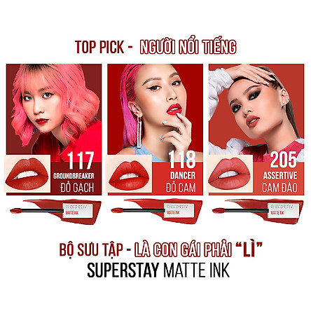 Son Kem Lì 16h Lâu Trôi Maybelline New York Super Stay Matte Ink Lipstick 5ml