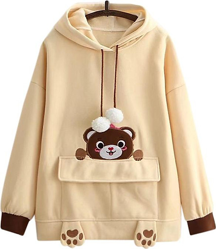 Áo Khoác Hoodie Nữ Gấu Xinh 471 (Freesize)