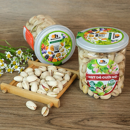 Hạt Dẻ Cười Mỹ Smile Nuts (215g - 500g) | 100% Nhập khẩu từ Mỹ, không tẩy trắng - Dẻ cười rang muối vừa ăn, thơm ngon, giòn rụm