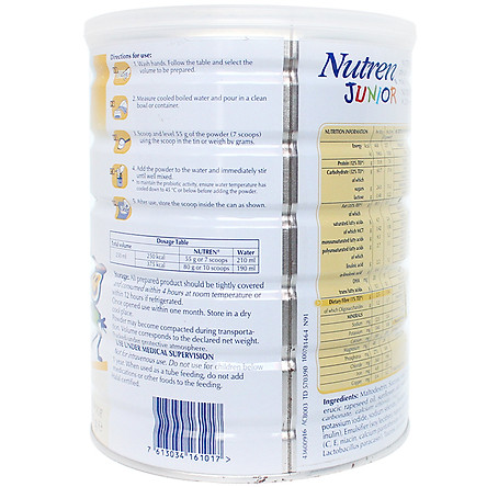 Combo 2 Sản Phẩm Dinh Dưỡng Y Học NUTREN JUNIOR lon 800g - Tặng balo con voi