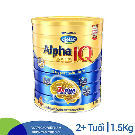 Sữa bột Dielac Alpha Gold IQ Step 4 - Hộp thiếc 1500g (dành cho trẻ 2-6 tuổi)