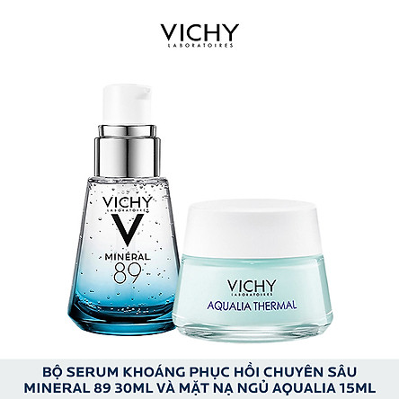 Bộ Dưỡng Chất Khoáng Phục Hồi Chuyên Sâu Mineral 89 30ml Và Mặt Nạ Ngủ Aqualia 15ml