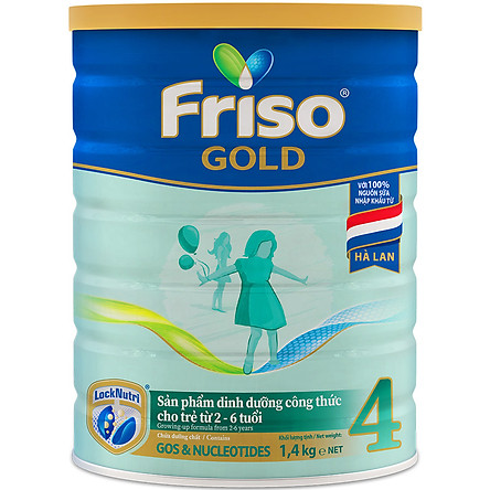 Sữa Bột Friso Gold 4 1400g (Dành Cho Trẻ Từ 2 - 6 Tuổi)