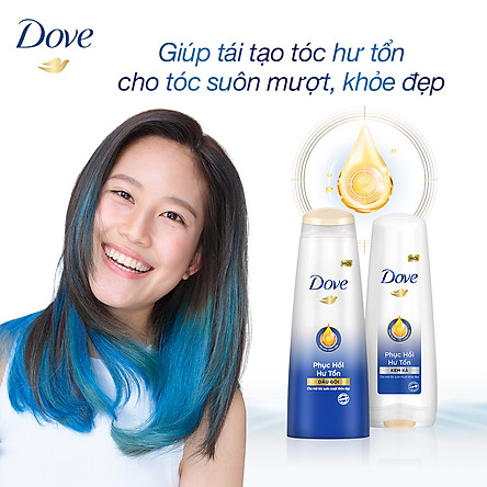 Combo Dove Phục Hồi Hư Tổn Dầu Gội 640g + Kem Xả 610g