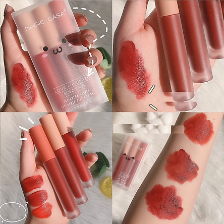 Set 3 Son Kem Lì MAGIC CASA Love Lip Glaze