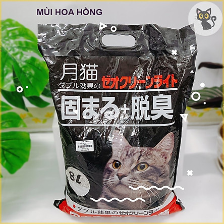 Combo 6 bịch cát vệ sinh cho mèo - Cát Nhật 8 L (Giao mùi ngẫu nhiên)