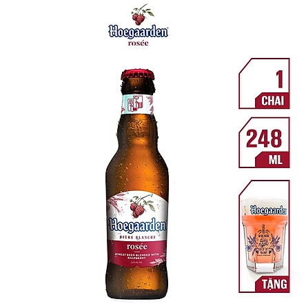 Hộp Love Is Love 6 Chai Hoegaarden Rosee (248ml/ Chai) - Tặng Kèm Ly 