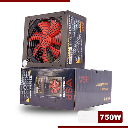 Nguồn máy tính VSP 750W (4+4pin)  cung cấp cho chiếc máy tính của bạn nguồn năng lượng ổn định, không bị quá tải, sai dòng hay vượt công suất