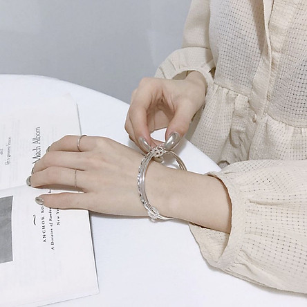 Đồng hồ đeo tay nữ mặt nhỏ, dây da nhiều màu thời trang, phong cách Hàn Quốc DOU3422-5, Tặng vòng đeo tay - Hàng nhập khẩu