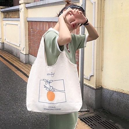 Túi Vải Tote Bag Phong Cách Nhật Bản In Họa Tiết XinhStore