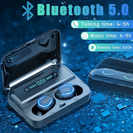 Tai nghe bluetooth Lanith F9 Pro 5.0 - Tai nghe nhét tai kết nối không dây phiên bản quốc tế - Âm bass êm và sâu, chip AIC chống gây chói tai - Thiết kế thời thượng, hiện đại - Hàng nhập khẩu - TAI0F9PRO