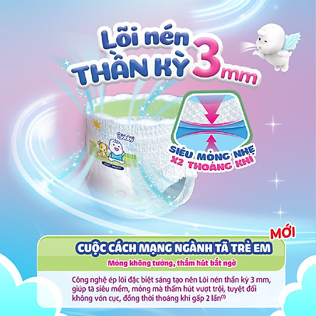 Tã quần Bobby Mega Jumbo L104 - Lõi nén thần kì 3mm - Siêu mỏng khô thoáng bất ngờ - Tặng thêm 12 miếng