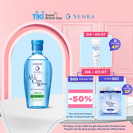 Nước tẩy trang sạch thoáng Senka A.L.L.Clear Water Fresh 230ml