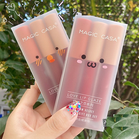 Set 3 Son Kem Lì MAGIC CASA Love Lip Glaze