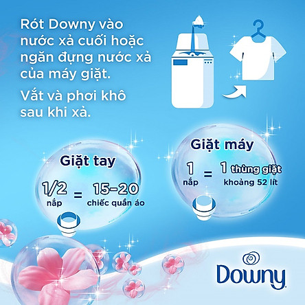 Nước Xả Vải Downy Nắng Mai  (3.5L/ Túi) - Giữ quần áo tươi mới - Hương thơm tươi mới kéo dài 