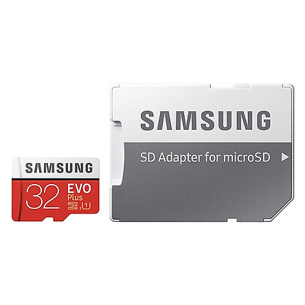 Thẻ Nhớ Micro SD Samsung Evo Plus U1 32GB Class 10 - 95MB/s (Kèm Adapter) - Hàng Chính Hãng