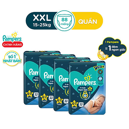 Combo 4 Tã Quần Pampers Ngủ Ngon - Bao Bì Ngẫu Nhiên