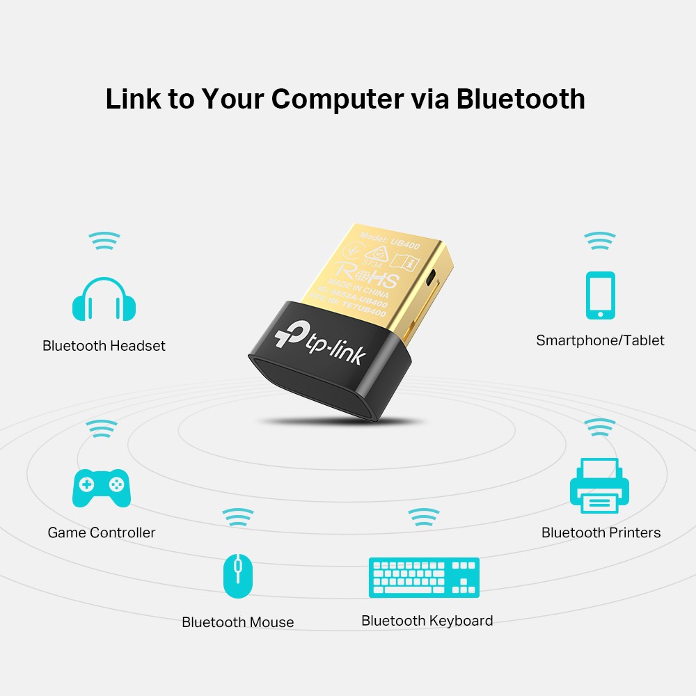 Bộ Thu Phát Bluetooth TP-Link UB400 USB Nano Bluetooth 4.0 - Hàng Chính Hãng