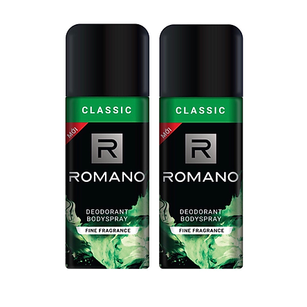 Combo 2 Xịt toàn thân Romano Classic cổ điển lịch lãm 150ml