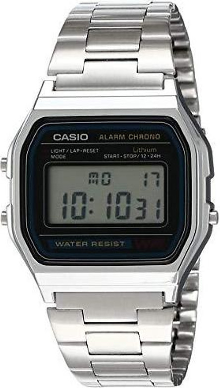 Casio Men's A158WA-1DF Stainless Steel 