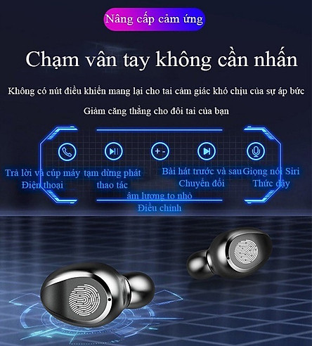 Tai Nghe Bluetooth Không Dây Lanith 5.0 F9 - Tai Nghe Airpods Cao Cấp - Kiểu Dáng Độc Đáo, Nhỏ Gọn - Âm Thanh Mềm Mượt, Thoải Mái, Không Làm Nhức Tai - Hàng Nhập Khẩu - TAI000F9B