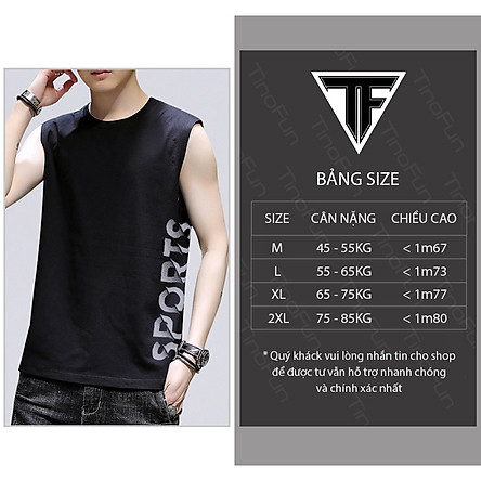 Áo thun nam ba lỗ TinoFun mã TT2 dáng Áo 3 lỗ nam cổ tròn lót TankTop form rộng sát nách tập gym co giãn mùa hè cotton đẹp